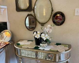 Great selection of antique frames and mirrors