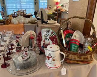 More Christmas glass and pottery