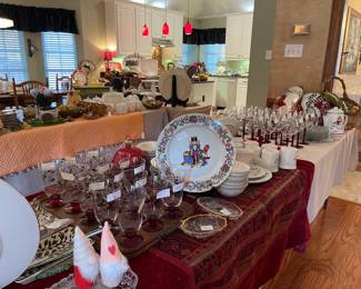 More Christmas dishes and glass ware items