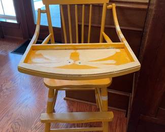 This handmade and painted high chair was made in New Mexico