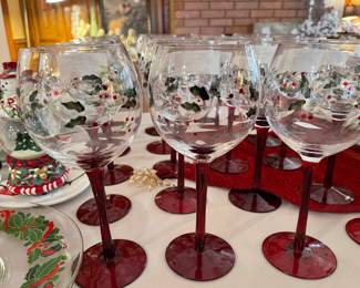 A close look at the Winterberry stem ware