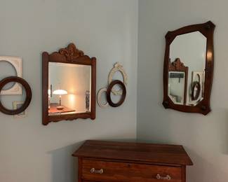 Wonderful selection of vintage and painted frames and mirrors