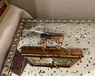 This is the damage to the top of the chest of drawers