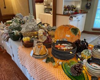 Looking down the Thanksgiving table