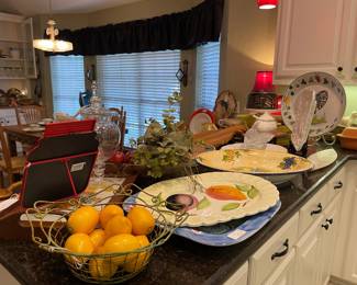 Looking across the island area of the kitchen