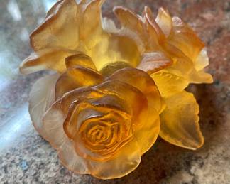 Naum (France) carved glass candlestick
