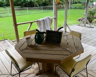 Handmade octagon wooden table
