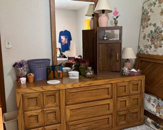 Dresser with mirror.
