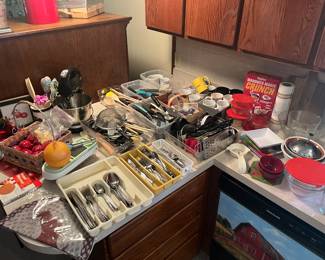 Silverware. Mugs. Utensils. Bakeware.