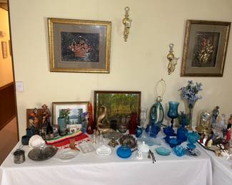 Vintage home decor and glassware.