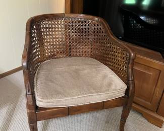Caned chair.