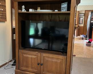 Entertainment center. Television.