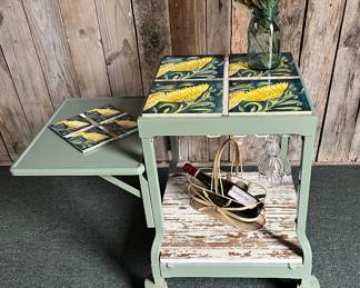 Repurposed vintage typewriter table