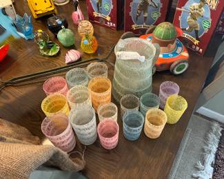 Spaghetti Pitcher with matching glasses
