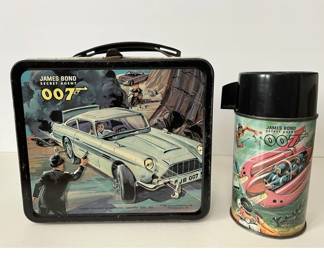 1966 James Bond Lunchbox with Thermos
