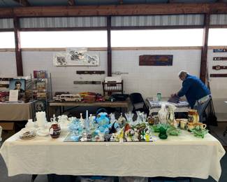 Vintage glass and pottery Allegan Flea Market 2024