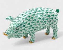 Herend Porcelain Figural Pig