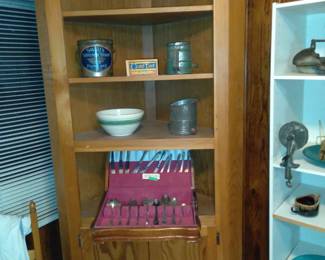 Pine corner cabinet