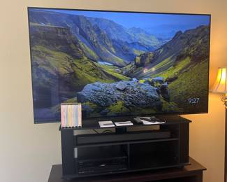 77" SONY TV, SOUNDBAR AND CONSOLE TABLES