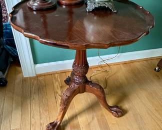 clawfoot piecrust side table
