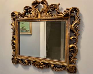 Regency gold mirror