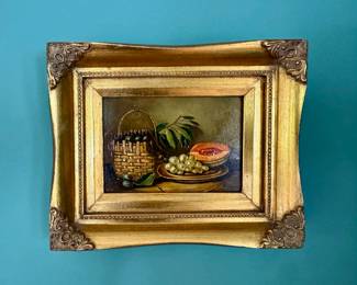 Small oil still life painting