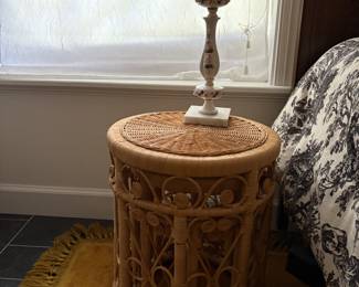 Rattan side tables