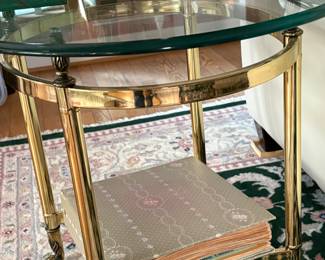 Brass Glasstop table
