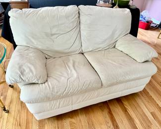 Leather loveseat