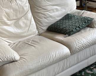 Leather loveseat