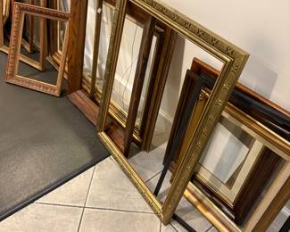 Large wood and gold art frames