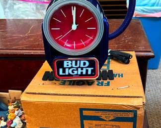 Bud Light Desk Clock and Lamp