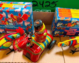 Vintage Tin Wind Up Toys