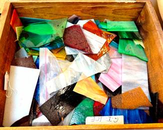 Stained Glass Pieces Lot