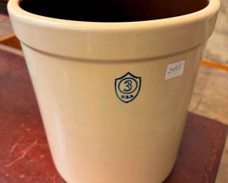 Three Gallon Salt Glaze Crock
