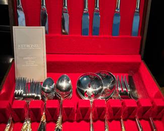 Set of silverplate flatware