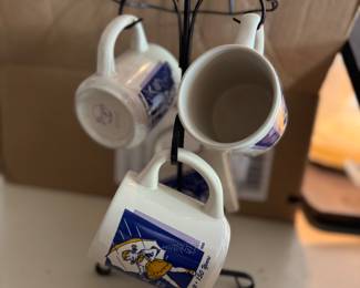 Morton salt cups and holder