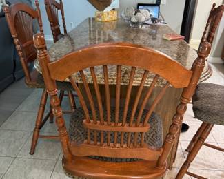 set of 5 counter height stools