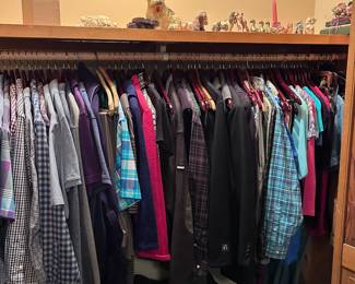 Mens clothing. Figurines.