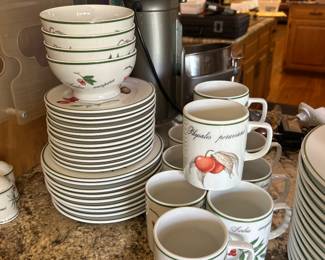 Cups and saucers.