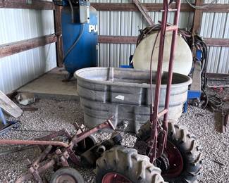 Two wheeled garden tractor