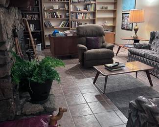 Vintage furniture. Books.
