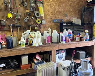 Tools and garage equipment.