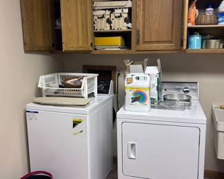 Washer and dryer.