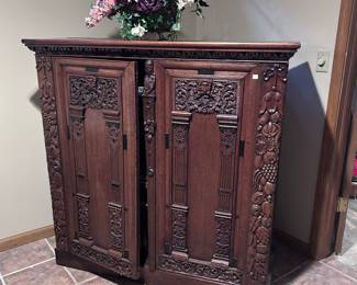Ornate cabinet.