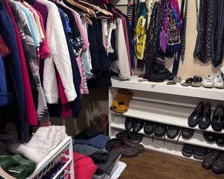 Womens clothing. Ties. Purses.