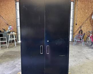 Metal cabinet.