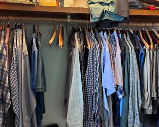 Mens clothing. VHS tapes.
