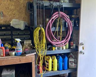 Oil and gas tanks. Hardware. Shelving