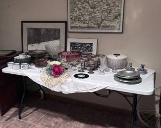 Dishes and kitchen items.